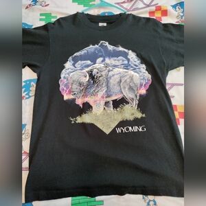 Vintage single stitch Wyoming destination T-shirt size large